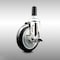 Service Caster 5 Inch 316SS Black Polyurethane Swivel 1-3/8 Inch Expanding Stem Caster Brake SCC-SS316EX20S514-PPUB-BLK-TLB-138 - alternate 1